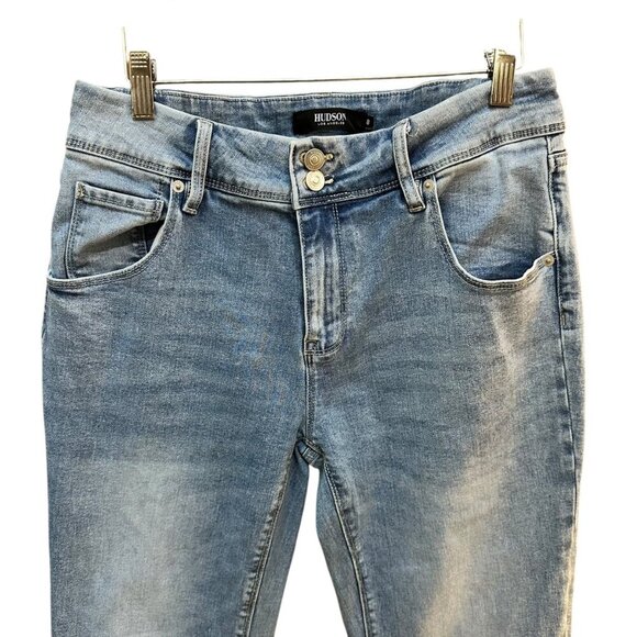 Hudson Los Angeles‎ Womens Mid-Rise Light Wash Denim Jeans Stretch Size 8 - Picture 3 of 7